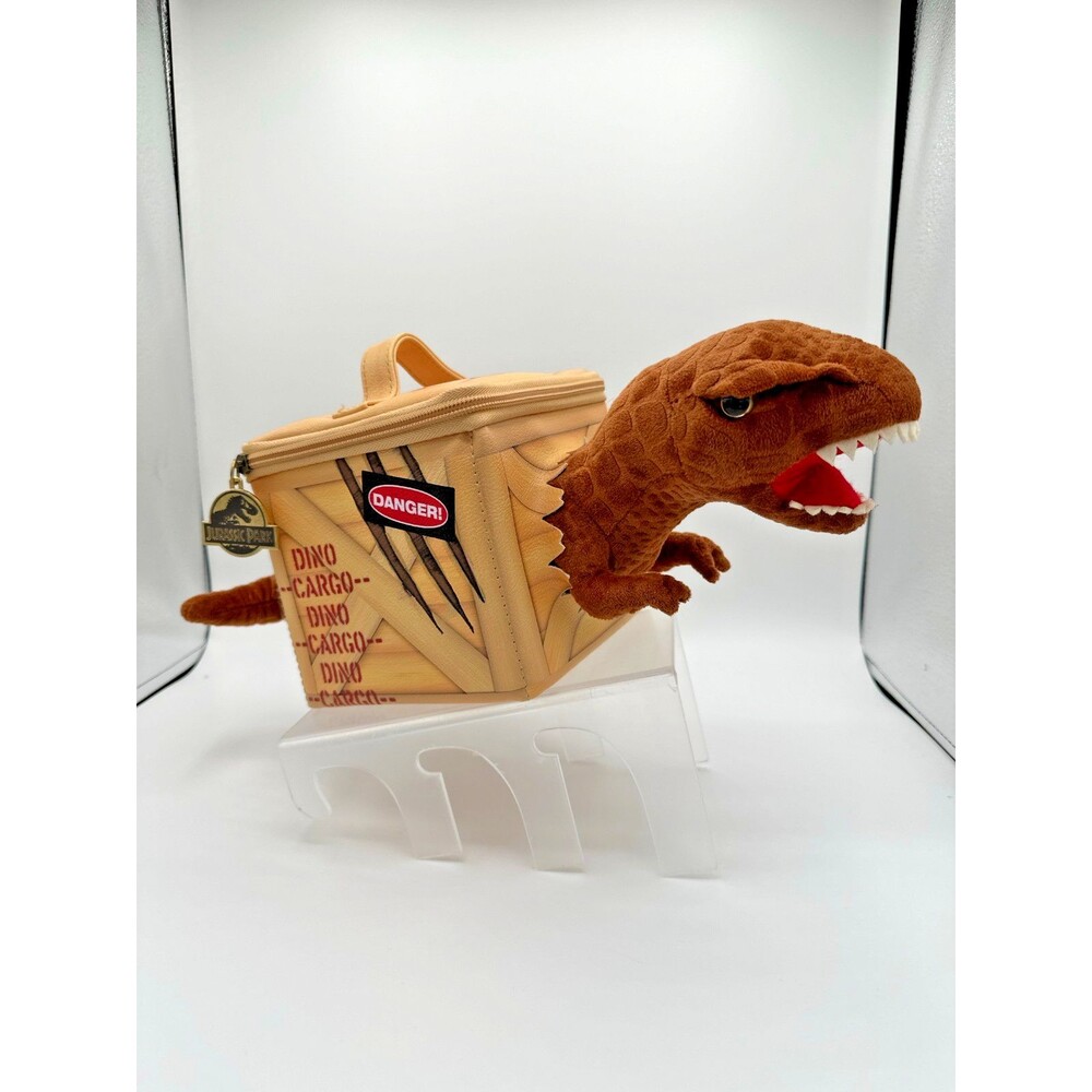 Jurassic Park‎ Dinosaur Crate Plush Zip Bag with T-Rex Head & Tail – Universal